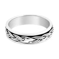 thumbnail image 2 of Elegantly Simple Braided Band Sterling Silver Ring-8, 2 of 7