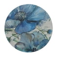 thumbnail image 4 of Orinice Blue Flowers Butterfly Round Table Cover Stain Resistant Washable Indoor Outdoor Tablecloth Kitchen Dining Wedding Parties 100% Polyester Fiber 38-42, 4 of 8