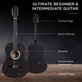thumbnail image 3 of Best Choice Products Kit de iniciación de guitarra acústica de madera para principiantes de 38 pulgadas con bolsa de transporte, 6 púas de celuloide, cuerdas de nailon, cejilla, tela, correa con sopor, 3 of 5