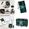 thumbnail image 4 of ZUXONGSY Turtle Hibiscus Print PU Leather Crossbody Hobo Bag & Wallet Set for Women, Spacious Satchel with Adjustable Strap for Work & Travel, 4 of 5