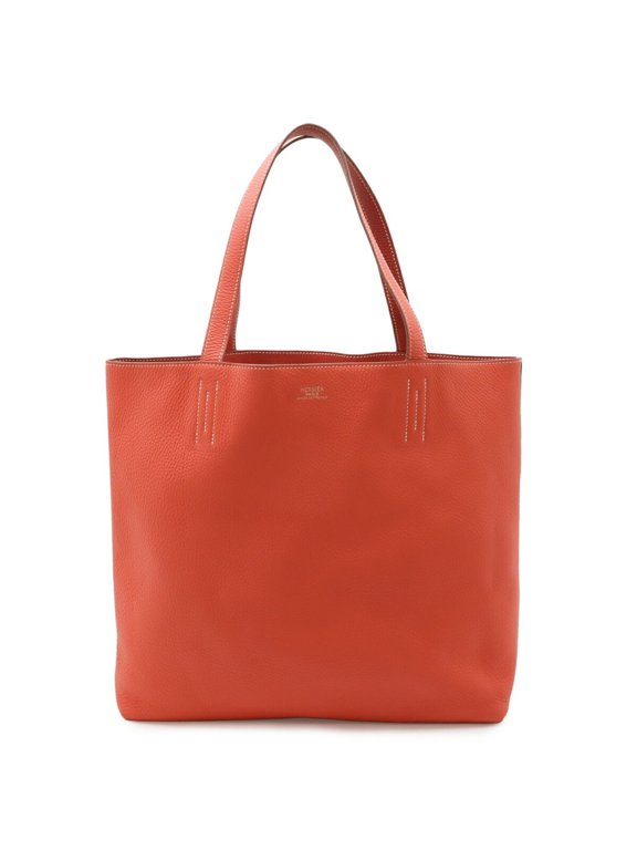 Pre-Owned HERMES Double Sens 36 Tote Bag/Shoulder Bag, Reversible, Taurillon Clemence Leather,...