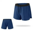 thumbnail image 2 of PEASKJP Mens Shorts Quick Dry Bathing Suits with Pocket,Navy XXXL, 2 of 4