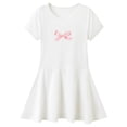 thumbnail image 1 of vigerkar Robes pour Petites Filles Coton Été Vacances Mignonne Robe Chat Manches Courtes (Blanc, 8-9 Ans), 1 of 4