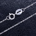thumbnail image 1 of 100% 18K White Gold Necklace Wedding Jewelry Fine Cute Rolo Chain 18"/45cm, 1 of 6