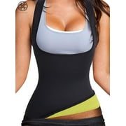 Luxtrada Tummy Control Body Shaper Top Vest Waist Trainer Sauna Suits for Fitness Hourglass Body