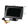 thumbnail image 3 of 4.3 Inch LCD Car Monitor with Sunshade, Universal Vehicle Display Screen 9-35V Dual Video Input for Rear View and Entertainment, High Definition Auto Backup Monitor for Car SUV Truck, 3 of 7