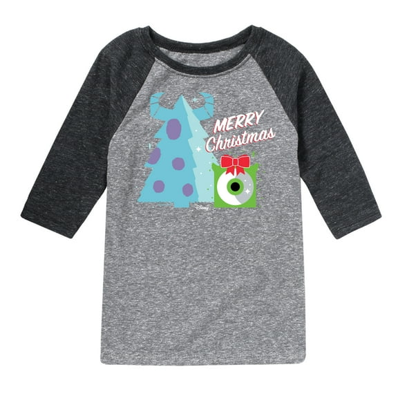 Monsters Inc - Merry Christmas Monsters Inc - Toddler And Youth Raglan Graphic T-Shirt