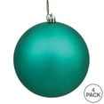 thumbnail image 3 of Vickerman 4.75" Teal Matte Ball Ornament, 4 per Bag, 3 of 5