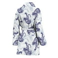 thumbnail image 2 of Japanese White Tiger Pattern Women Bathrobe One Size Univeral Fits, Tiger Wide Animal Fashion Lightweight Plush Fleece Long Robe For Women, 2 of 3
