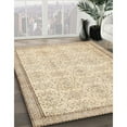 thumbnail image 3 of Ahgly Company Machine Washable Indoor Square Contemporary Khaki Gold Area Rugs, 4' Square, 3 of 7