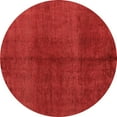 thumbnail image 1 of Ahgly Company Indoor Round Abstract Brown Modern Area Rugs, 3' Round, 1 of 4