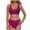 D328/Hot Pink, variant on Womens Bikini Sets Women High Waisted Bikini Push Up Two Piece Vintage Swimsuit Retro Ruched High Waist Print Bikini Set 2026 Retro Swimsuit