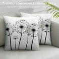thumbnail image 3 of RUIYC Throw Pillow Cushion Cover, Monochrome Ball Flower Bouquet Composition, Decorative Square Accent Pillow Case, Grey White, 3 of 5