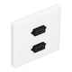 thumbnail image 3 of Placa de pared con interfaz multimedia de alta definición, 2 puertos hembra a hembra, placa de pared coaxial Ethernet, 3 of 14
