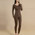 thumbnail image 4 of RXMEKW Moisturizing Seamless Thermal Underwear Set for Women Base Layer Polyester Solid Color, 4 of 8