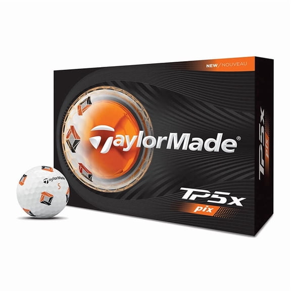 TaylorMade 2026 TP5X Pix Golf Balls 12pk, White