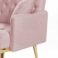 thumbnail image 5 of Soft Teddy Fabric 2-Seater Sofa with Gold Legs, 5 of 8