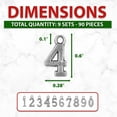 thumbnail image 2 of Number Charms for Necklaces, Bracelets, Pendants, Jewelry Making, 0-9 Metal Craft Numbers, 9 Sets 90 PCs, by Mandala Crafts, 2 of 3