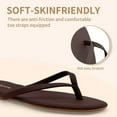 thumbnail image 2 of Cloud Flip Flops for Women,Memory Foam Flats Summer Sandals for Women Leather Lightweight Womens Sandals,Summer Beach Slippers, 2 of 5