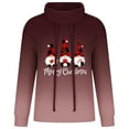 thumbnail image 3 of Sudadera de manga larga informal de Navidad Gibobby con estampado de Gradiente de Enano de Navidad Café XL, 3 of 4