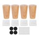 thumbnail image 5 of Patas de gabinete de 4 piezas, patas de gabinete, patas de muebles de madera, patas de sofá para sala de estar Altura 8cm, 5 of 9