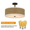 thumbnail image 6 of Miumaeov Mid Century Modern Ceiling Light Semi-Flush Mount Fixture ​Linen Chandelier for House Bedroom Hallway Living Room Bathroom Dining Kitchen, 6 of 13