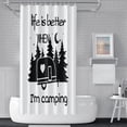thumbnail image 2 of 84x72inch RV Shower Curtain for Bathroom Travel Trailers Life is Better When I''m Camping Adventure Camping Theme Shower Curtains Set Art Bath Curtain Decorations Accessories with Hooks, 2 of 5