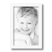 ArtToFrames 8" x 12" Satin White Picture Frame, 8x12 inch White Wood Poster Frame (WOM-4655)