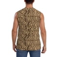 thumbnail image 4 of Fotbe Men's Leopard Print Brown Print Men's Sleeveless Muscle Tank Tops Casual T-Shirts for Gym Workout Beach-XX-Large, 4 of 8