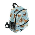 thumbnail image 2 of ALAZA Running Horse Blue School Backpack Small Bookbag Mini Bags, 2 of 6