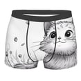 thumbnail image 4 of Goofa Cute Cat Meadow Sketch Printed Men's Boxer Briefs Underwear, Moisture-Wicking Underwear, Trunk,Soft and Breathable Cotton Underwear-, 4 of 9