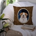 thumbnail image 3 of Carolines Treasures SS8447PW1414 Starry Night English Bulldog Fabric Decorative Pillow, 14Hx14W, multicolor, 3 of 4