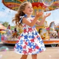 thumbnail image 5 of mgoYE Toddler Girls 4th of July Dress Girls American Flag Outfit Kids Patriotic Independence Memorial Day Dress 1-6 Years(Dark Blue,4-5 Years), 5 of 5