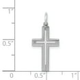 thumbnail image 3 of Finest Gold 14K White Gold Laser Designed Cross Pendant, 3 of 3