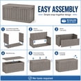 thumbnail image 4 of MINDYES 90 Gallon Outdoor Deck Box, Patio Storage Box with Gas Strut for Cushions, Holiday Decor & Garden Tools, Beige, 4 of 8
