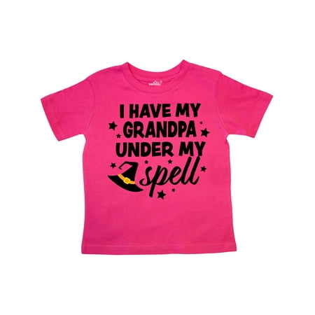 

Inktastic I Have My Grandpa Under My Spell with Cute Witch Hat Gift Toddler Boy or Toddler Girl T-Shirt