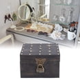 thumbnail image 4 of Treasure Wooden Box, Exquisite Portable Retro Wooden Box Retro Decorative  For Home For Living Room For Ornament, 4 of 8