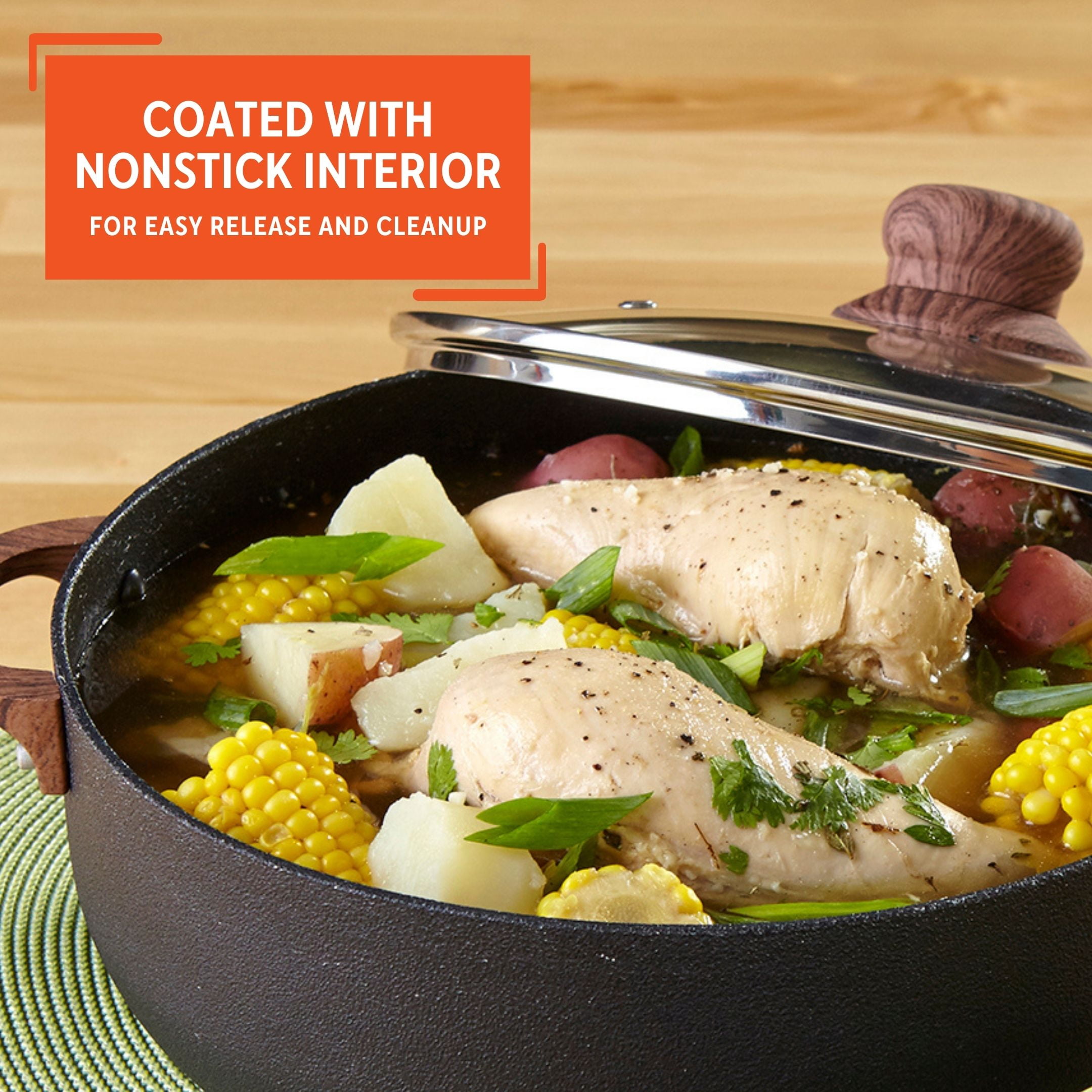 Imusa 4.4 Quart Black Caldero (Dutch Oven) with Glass Lid Best Deals