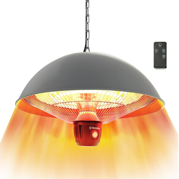 Westinghouse Gazebo Patio Heater, Auto Shut Off Overheat Protection, Adjustable Heat Output - Gray