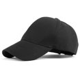 thumbnail image 2 of Sombrero de sol ajustable con agujero Snapback de algodón Sombreros Gorra de béisbol de cola de caballo informal, 2 of 4
