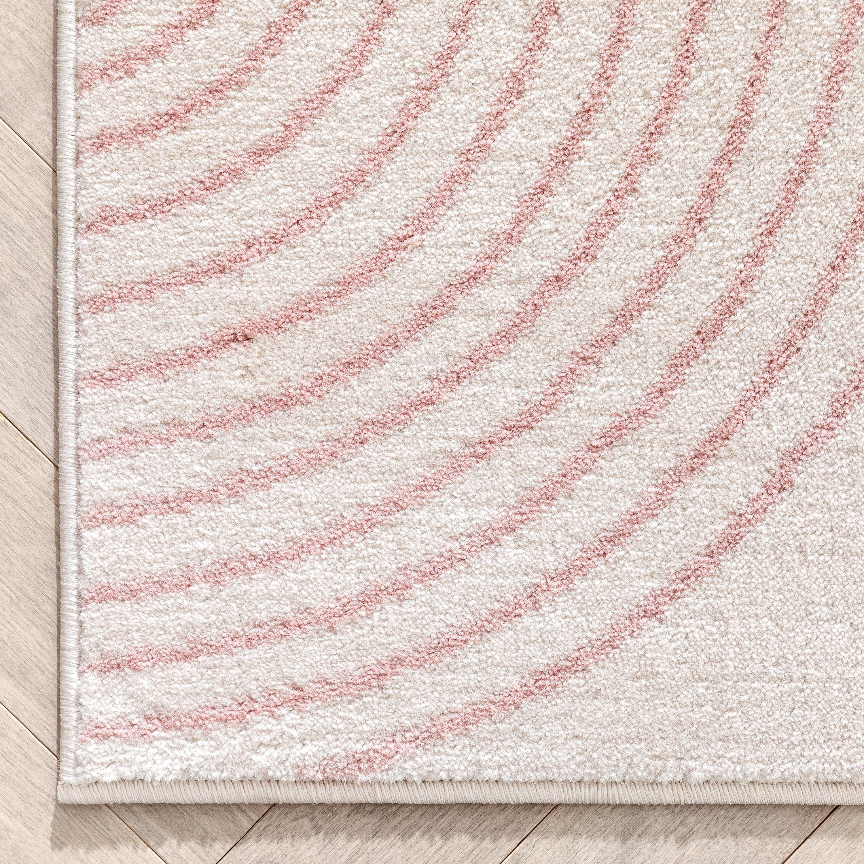 Well Woven Good Vibes Margot Modern Geometric Blush Pink 3'11" x 5'3" Area Rug