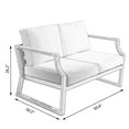 thumbnail image 5 of Direct Wicker Patio Outdoor Loveseat Conversation Double Sofa Furniture Bench with Cushion, Black, 5 of 7