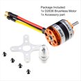 thumbnail image 3 of Motor Sin Escobillas D2836 2836, 2-4S, Lipo, Eje de 4 mm, Apto para Drones de Ala Fija con ESC de 40 A, 880 KV., 3 of 5