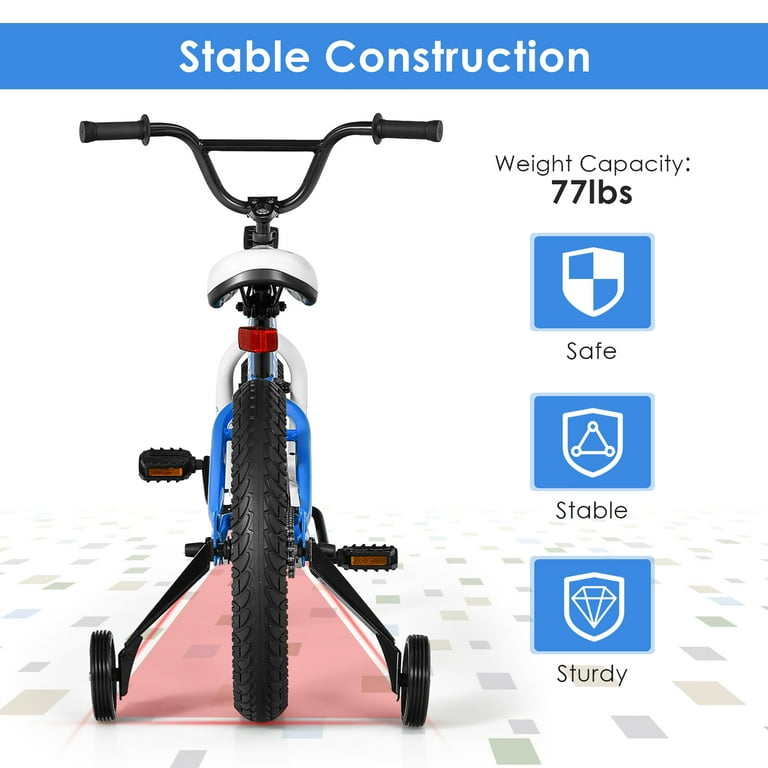 Babyjoy 16 Kids Bike Bicycle w Training Wheels for 5 8 Years Old Boys Girls