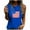 DT-Blue, variant on DailyTrove Women's Solid American Flag Tank Top - Polyester Patriotic & Summer Wear, Classic for Patriotic Gatherings
