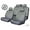 Grey, variant on Yupbizauto Universal Fit Car Seat Covers - Grey Velour Premium Full Set for Trucks, SUVs, Airbag Safe, 60/40 Split Seat Design