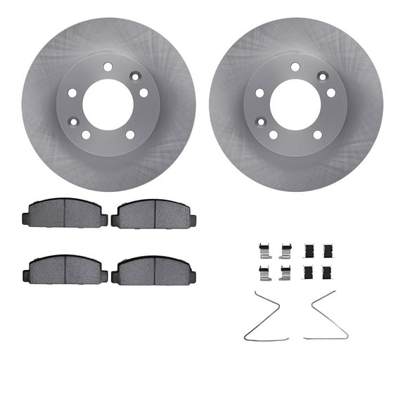Dynamic Friction Company Front Brake Rotors with 5000 Advanced Brake Pads includes Hardware 6512-80103