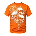 thumbnail image 2 of Halloween T Shirts for Men Short Sleeve Crewneck Casual Skull Graphic Tee Shirt, 2 of 4