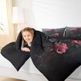 thumbnail image 4 of Homewish Happy Valentines Day Full Size Comforter Sets,Romantic Red Rose Bedding Comforter Set,Chic Flower Floral Bedding Sets For Girls Kids,Breathable Home Decor Reversible,3-Piece, 4 of 8