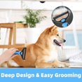thumbnail image 5 of SUSWIM Pet Grooming Brush-Double Sided Shedding and Dematting Undercoat Rake Comb for Dogs and Cats, No More Nasty Shedding or Flying Hair, 5 of 7